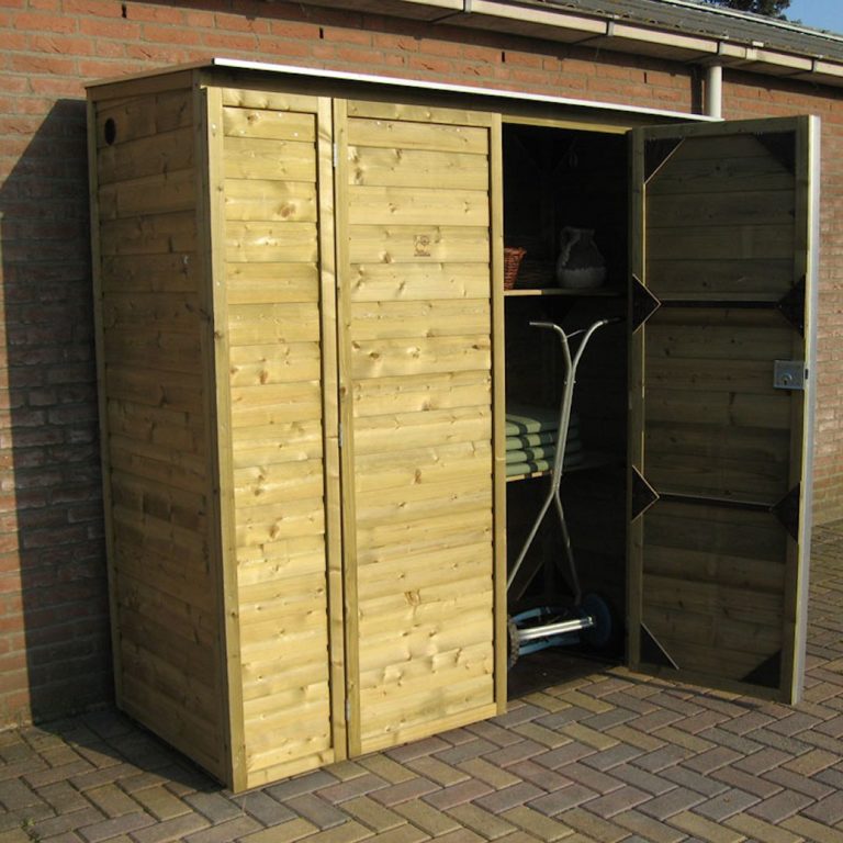 Tuinkast Solida 23082206. Hoge houten opbergkast voor in jouw tuin.